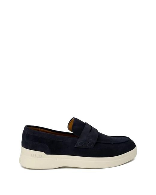 Liu Jo Blue Suede Penny Loafers for men