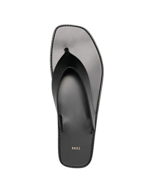 Jude Black Vermelho Flat Slide