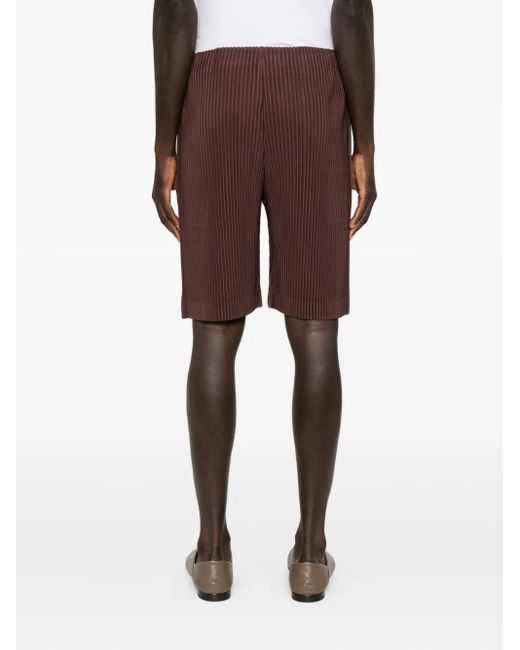 Homme Plissé Issey Miyake Purple Pleated Shorts for men
