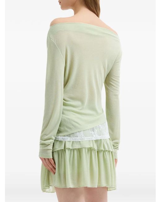 B+ AB Green Ruffled Mini Skirt Set