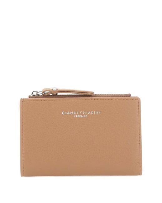 Gianni Chiarini Natural Dollaro Grained-Leather Wallet