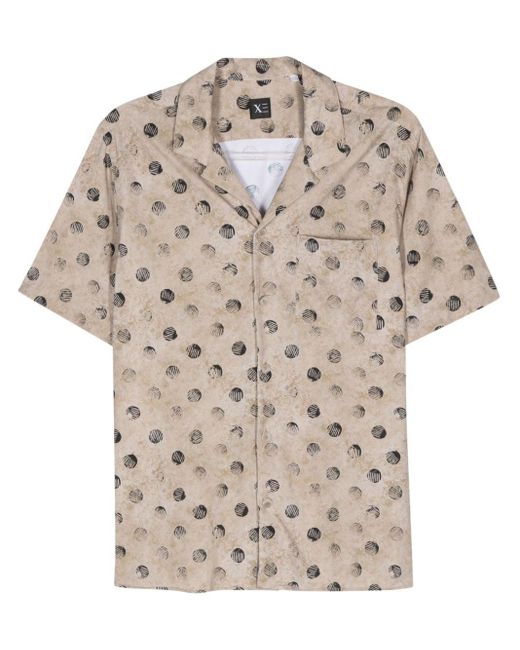 Xacus Overhemd Met Abstracte Print in het Natural voor heren