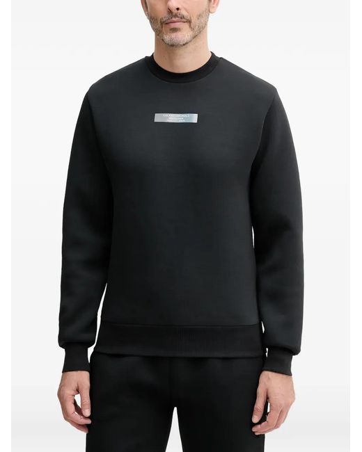 Colmar Black Crew-Neck Appliqué Sweatshirt for men