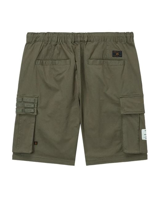 Cargo Corti Con Applicazione Logo di Alpha Industries in Green da Uomo