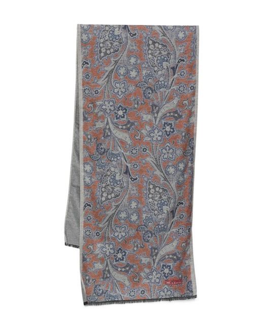 Kiton Paisley-Schal in Gray für Herren