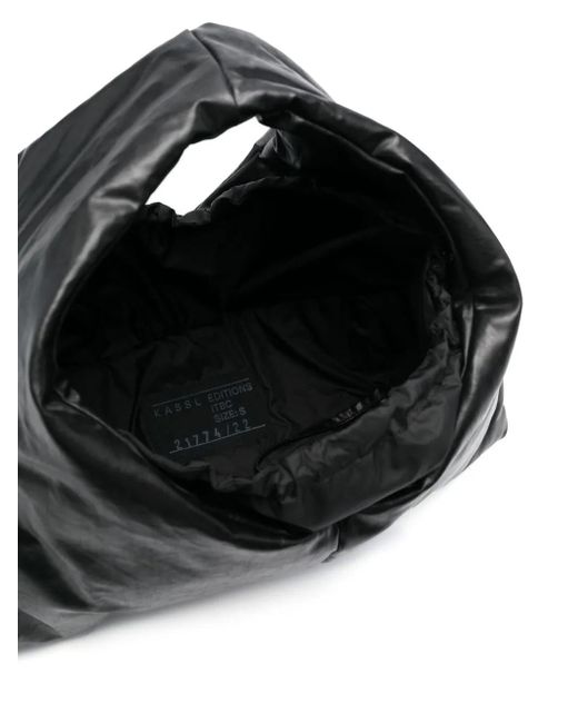 Kassl Black Anchor Drawstring Shoulder Bag