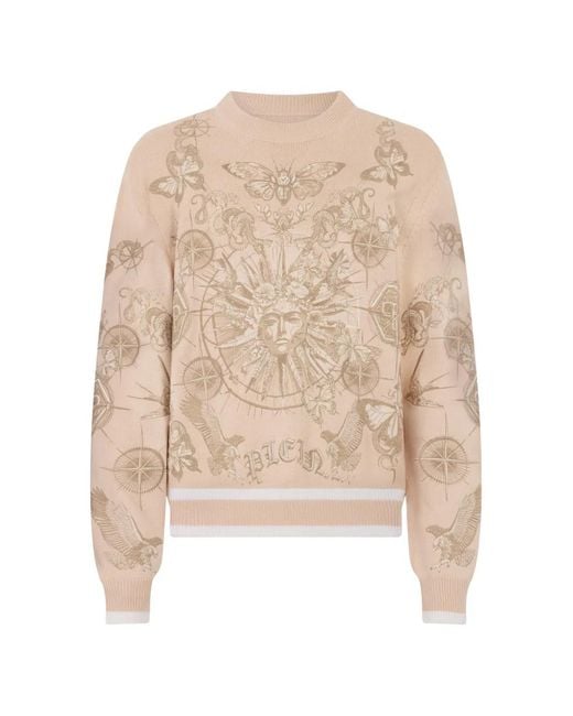 Philipp Plein Natural Tattoo Round-Neck Sweater for men