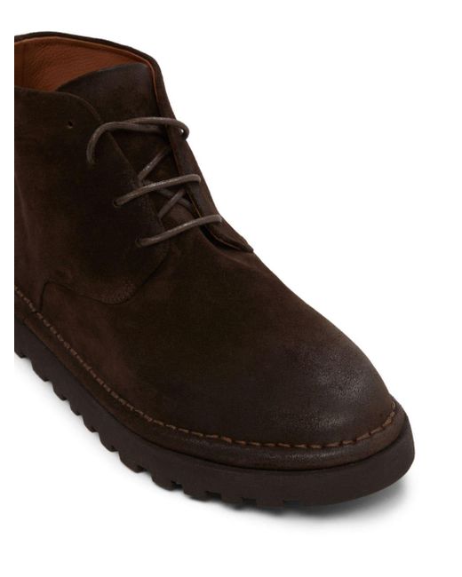 Marsèll Brown Sancrispa Alta Pomice Leather Boots for men