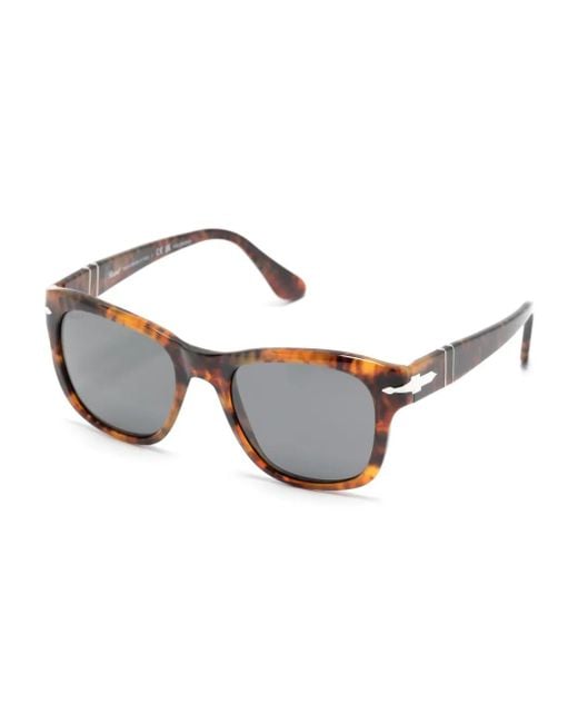 Persol Gray 3313S Square Sunglasses