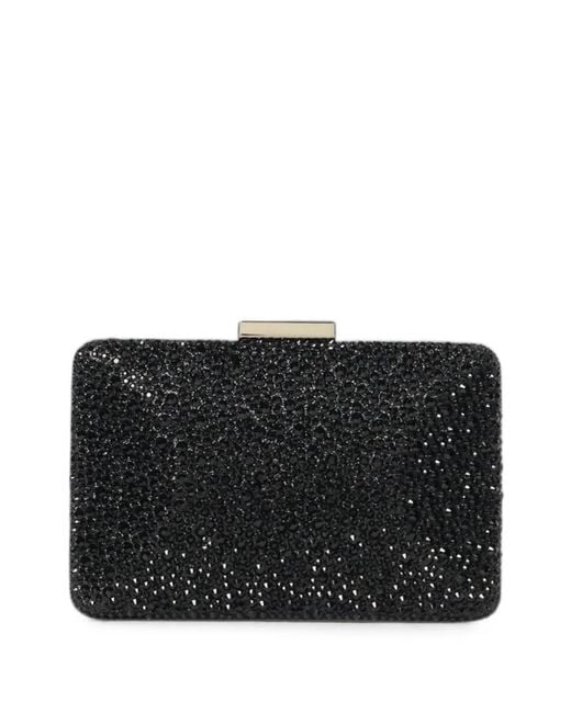 Twentyfourhaitch Black Niger Crystal-Embellished Clutch Bag