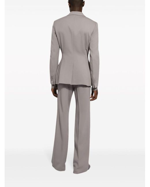 Dolce & Gabbana Gray Single-breasted Wool Suit for men