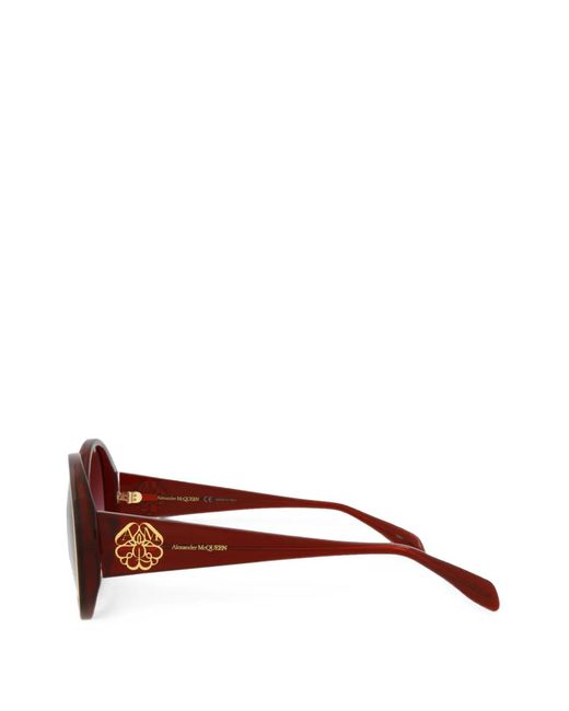 McQueen Pink Round-Frame Sunglasses