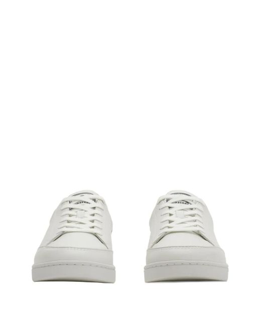Burberry White Set Aus Sneakers Mit Karierten Bündchen