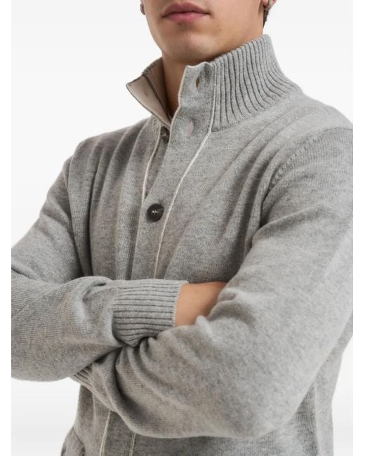 Kangra Gray Button-Closure Cardigan for men