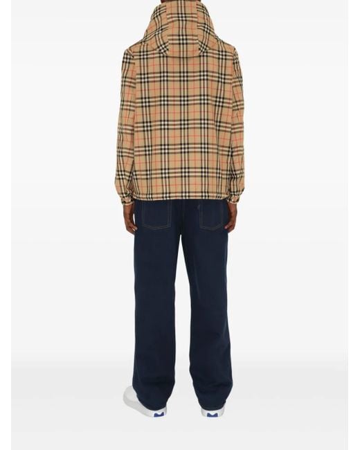 Burberry Sand Gecontroleerd Jasje Met Kap in het Brown voor heren