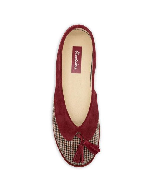 Gondolina Red Dogaressa Tassel Ballet Flats