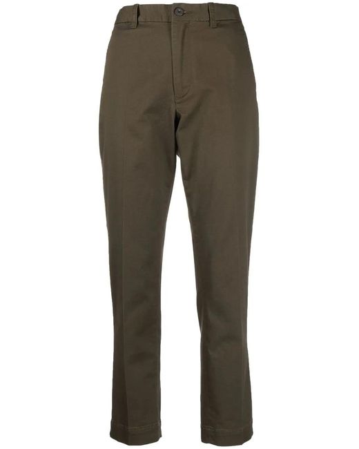 Polo Ralph Lauren Gray High-Waisted Slim-Fit Trousers