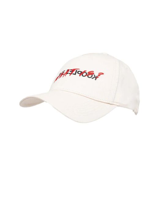 The Kooples White Embroidered Baseball Cap for men