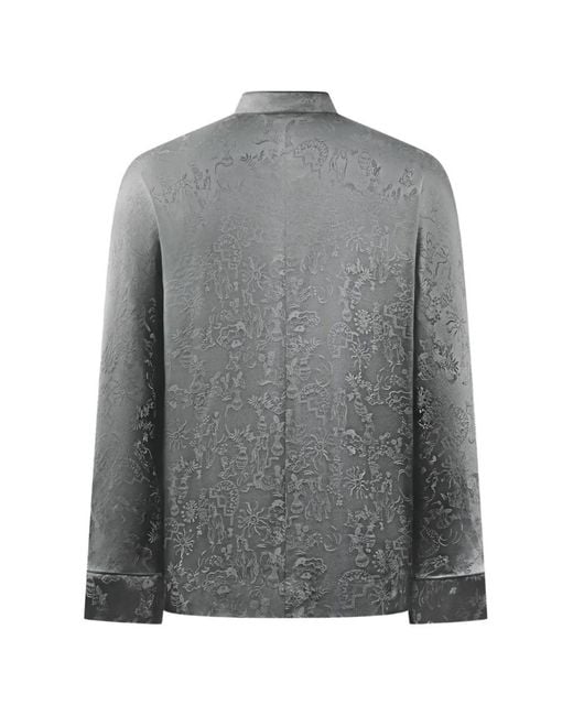 Shanghai Tang Gray Patterned Tang Pyjama Set for men