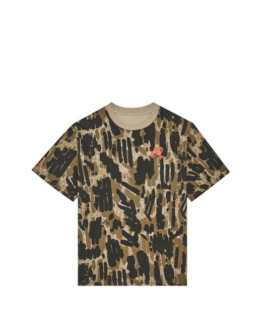 Malbon Golf Gray Camouflage-Pattern T-Shirt for men