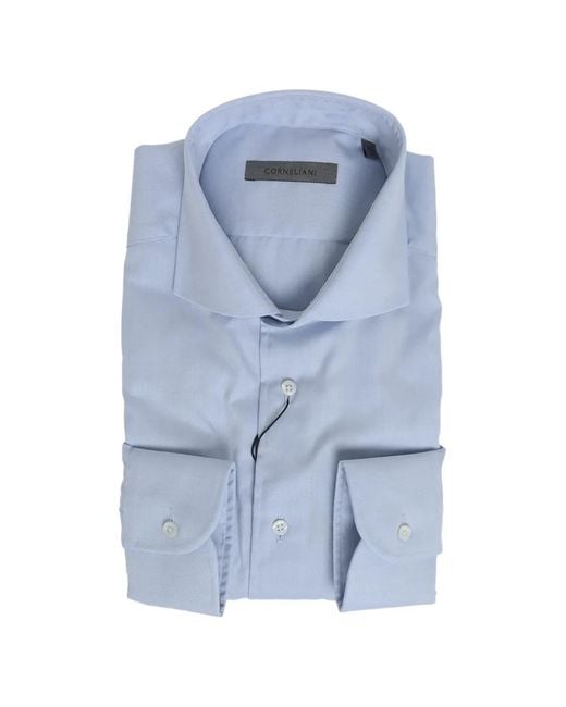 Corneliani Blue Cotton Shirt for men