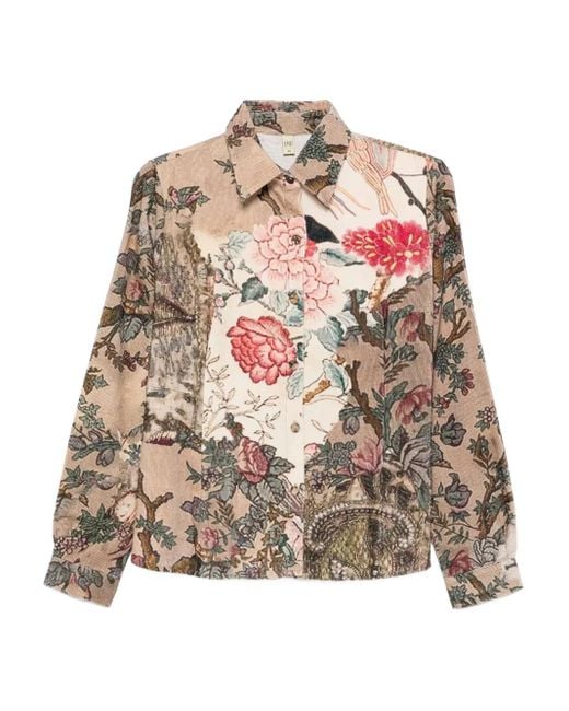 Yavi Blouse Met Bloemenprint in het Natural