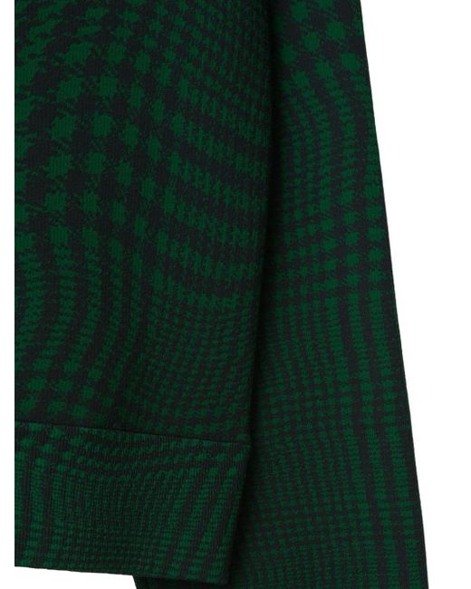Veste de survêtement à motif pied-de-poule Burberry pour homme en coloris Green