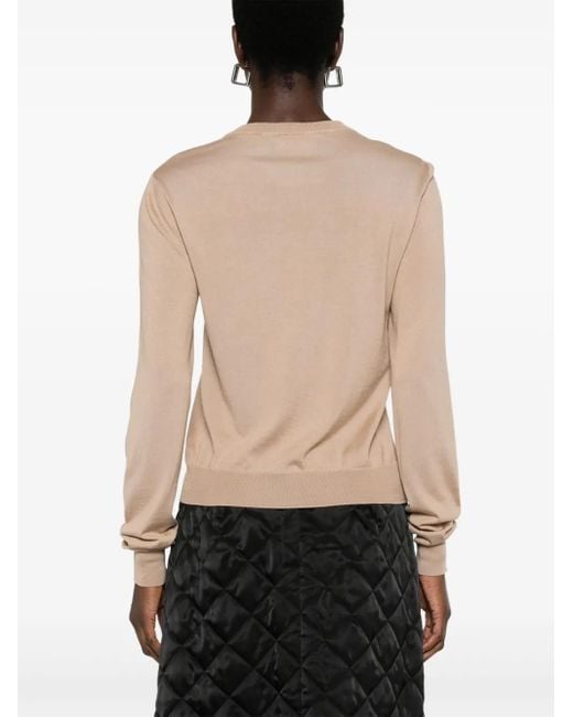Moschino Natural Fine-Knit Sweater