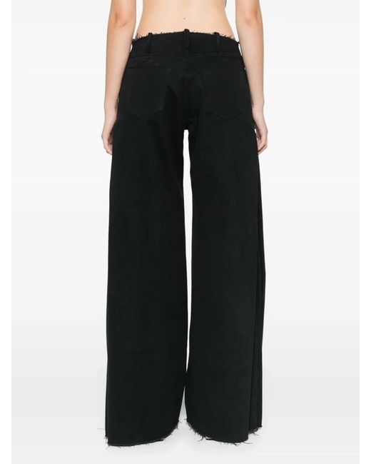 Sinéad O'Dwyer Black Wide-Leg Jeans