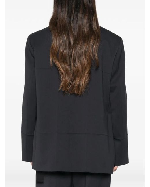 N°21 Blue Notch-Lapels Panelled Jacket