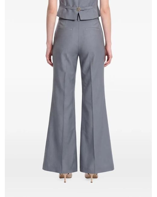 Zimmermann Blue Button-Detail Flared Trousers
