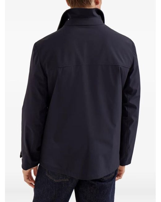 Brunello Cucinelli Blue Snap-Fastening Jacket for men