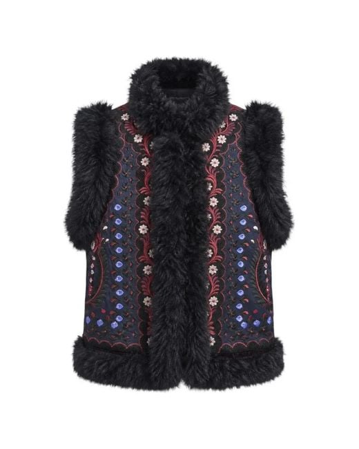 Antik Batik Blue Ivan Embroidered Gilet