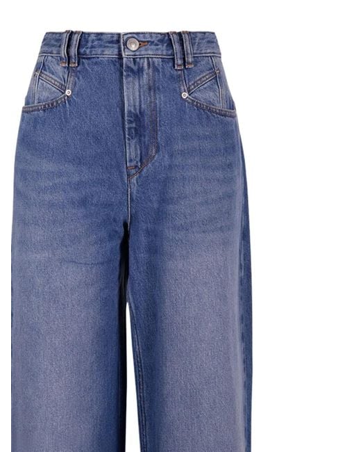 Isabel Marant Blue High-Waisted Jeans