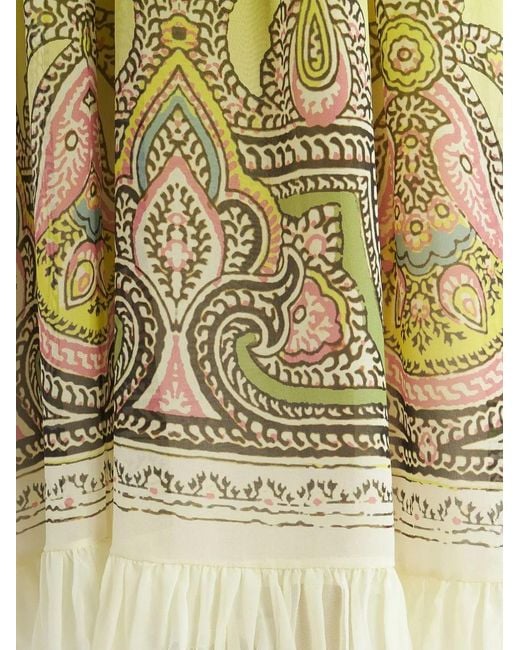 Etro Black Printed Silk Dress