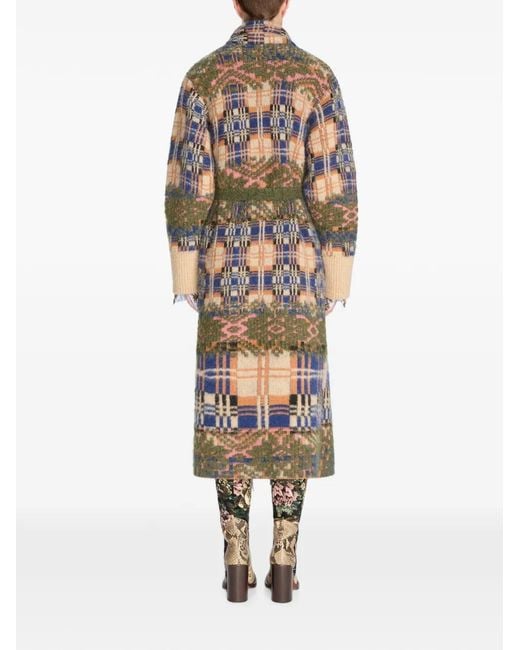 Dries Van Noten White Patchwork Wool Cardigan