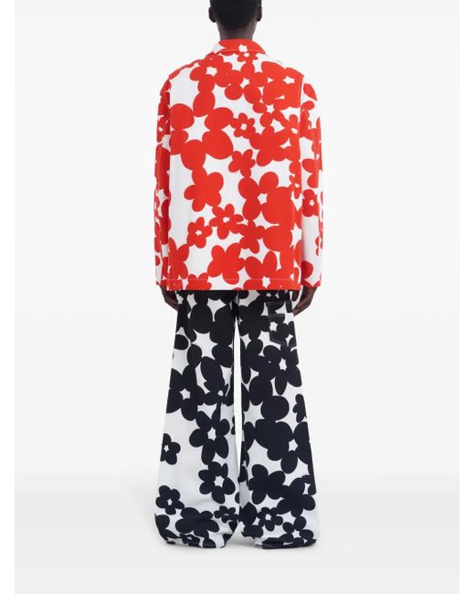 メンズ Marni Dillies ギャバジンジャケット Red