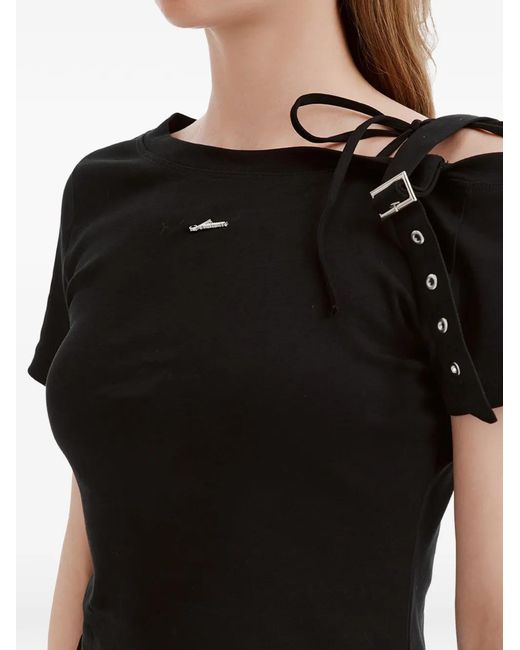 Musium Div. Black T-Shirt À Détail De Boucle