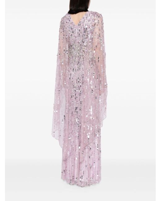 Jenny Packham Purple Honey Pie Embroidered Gown