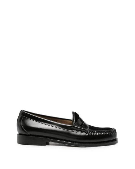 G.H.BASS Black Weejun Larson Velvet Loafers for men