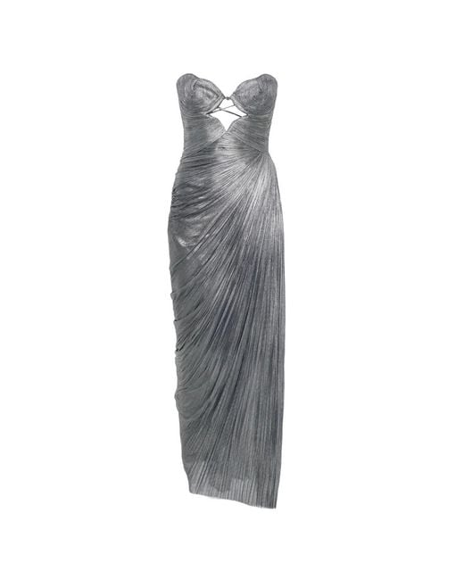 Maria Lucia Hohan Gray Amisha Maxi Dress