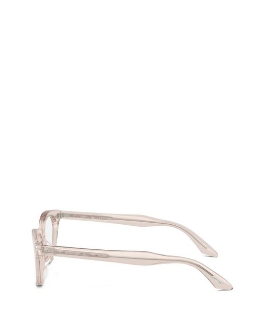 Oliver Peoples White Patterned Square-Frame Glasses
