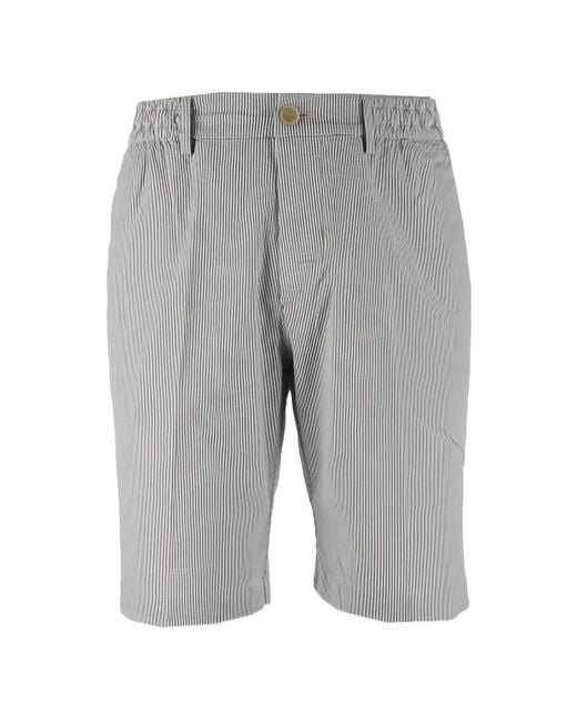 Cruna Gray Striped Tailored Shorts for men