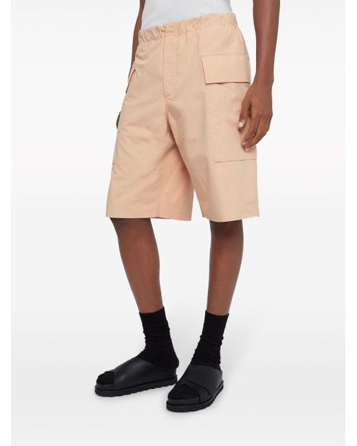 Jil Sander Natural Shorts With Large Side Patch Pockets for men