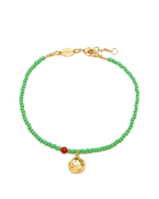 Anni Lu Green Bracelet À Détails De Perles