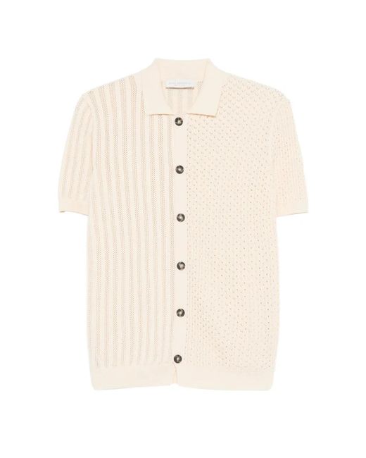 LUIGI GENTILE White Button Textured Shirt for men