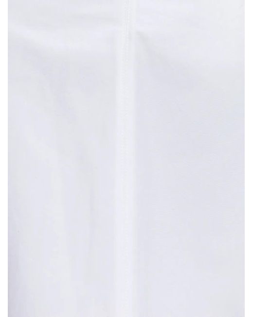 Gonna Midi Con Inserti di Jacquemus in White
