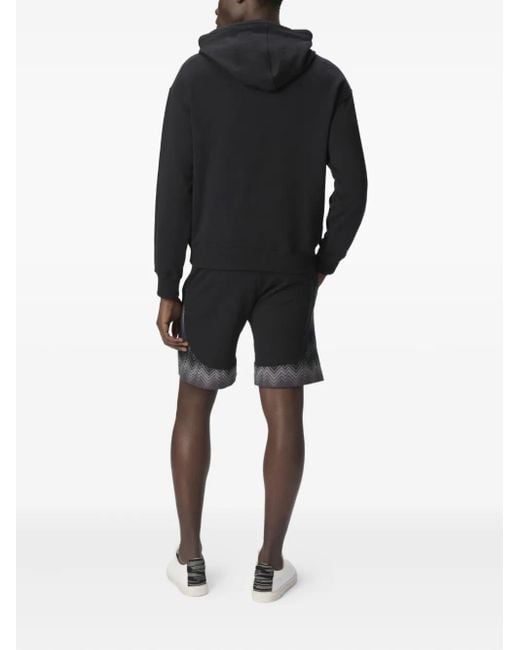 Missoni Black Chevron-Pattern Hoodie for men