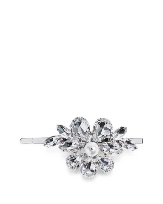 Simone Rocha White Hellebore Flower Hair Clip