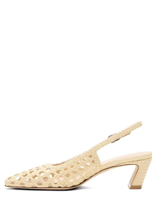Stuart Weitzman Natural Stassi Interwoven Slingback Pumps